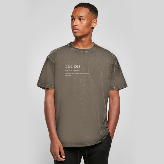 „RAÍCES“ – Oversized Washed T-Shirt