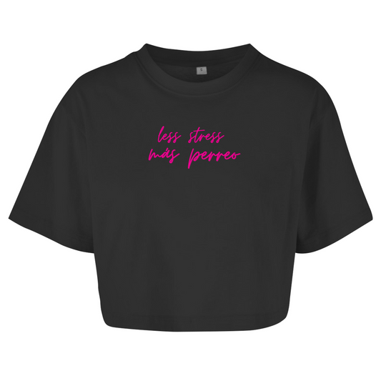 „MÁS PERREO“ – Oversized Crop Top